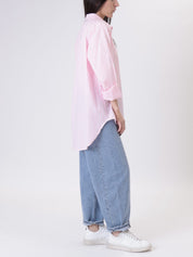 Pink striped long shirt