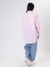 Pink striped long shirt