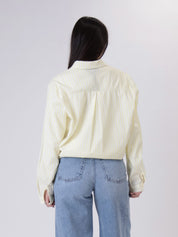 Long yellow striped shirt