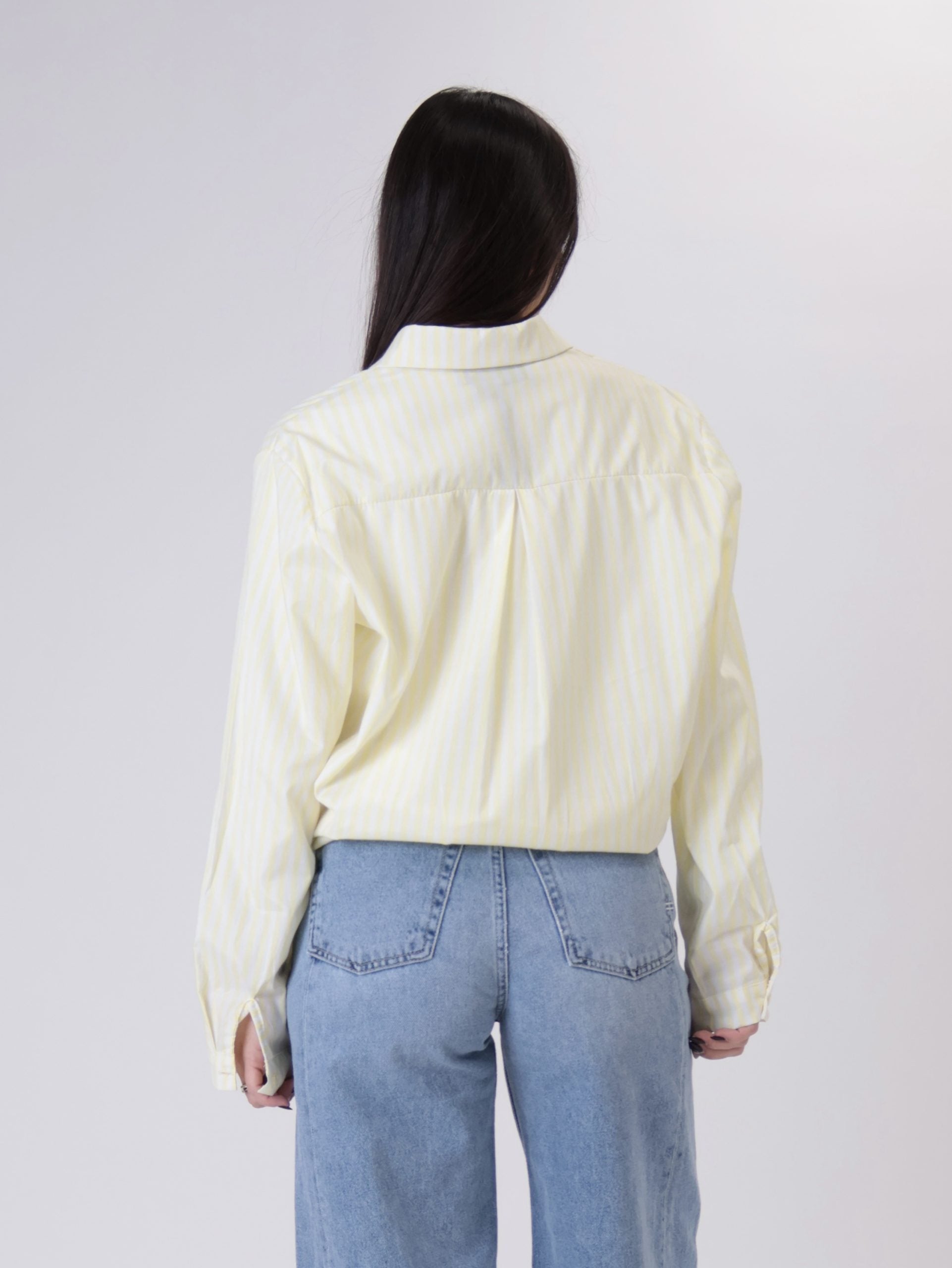 Long yellow striped shirt