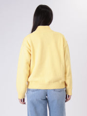 Pullover mezza zip giallo