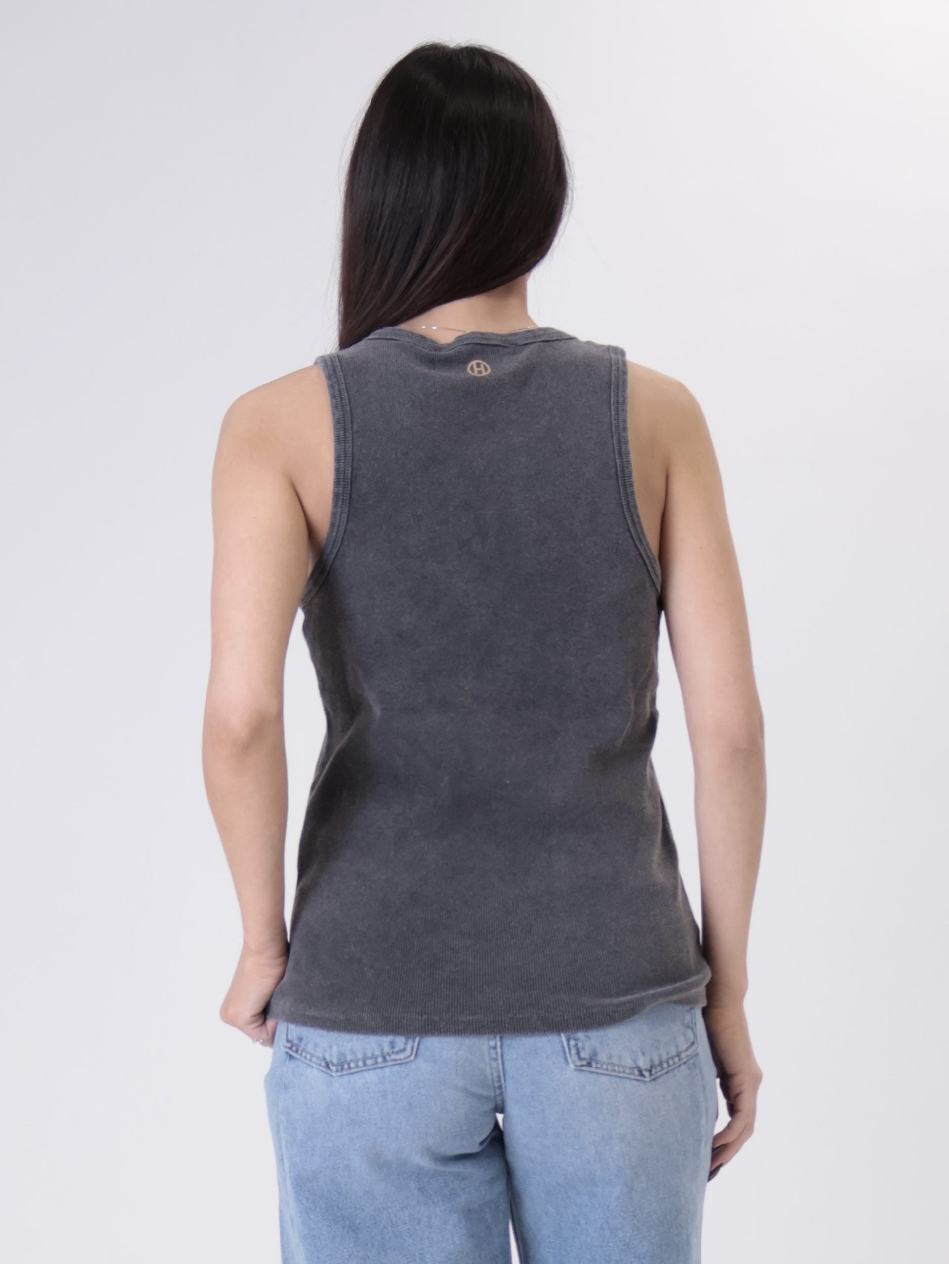 Marbled old black halter neck top