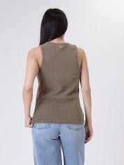 Marbled coffee racerback tank top