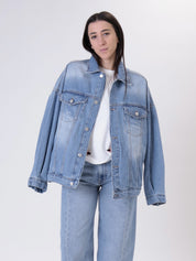 Giacca denim blu