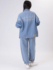 Giacca denim blu
