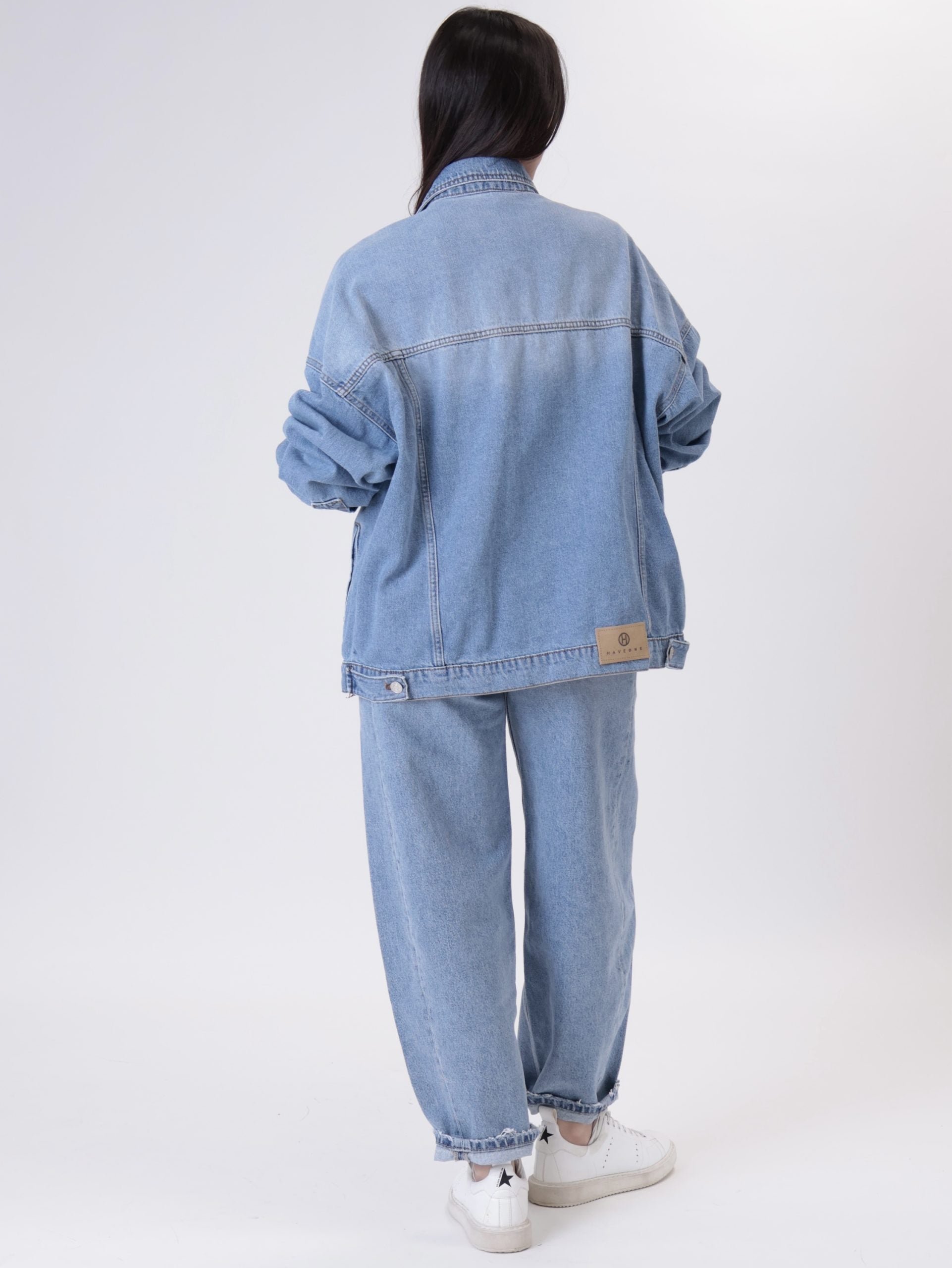 Giacca denim blu