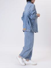 Giacca denim blu