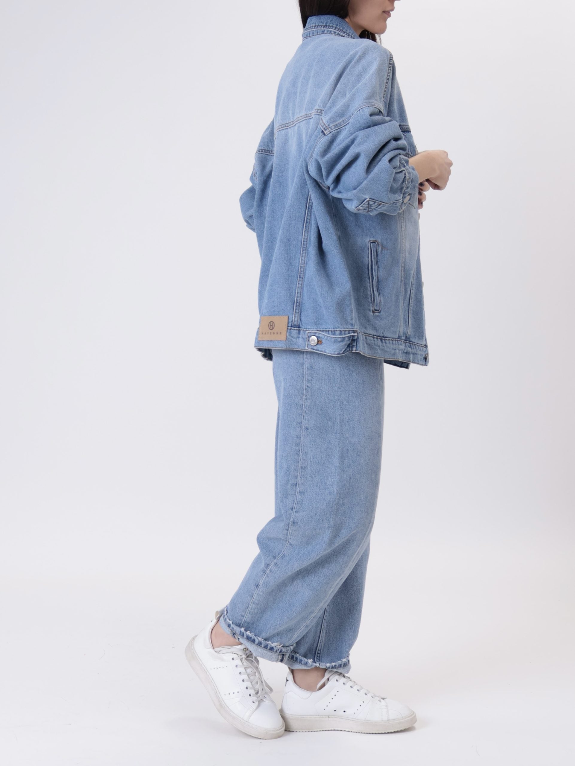 Giacca denim blu