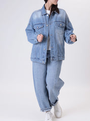 Giacca denim blu