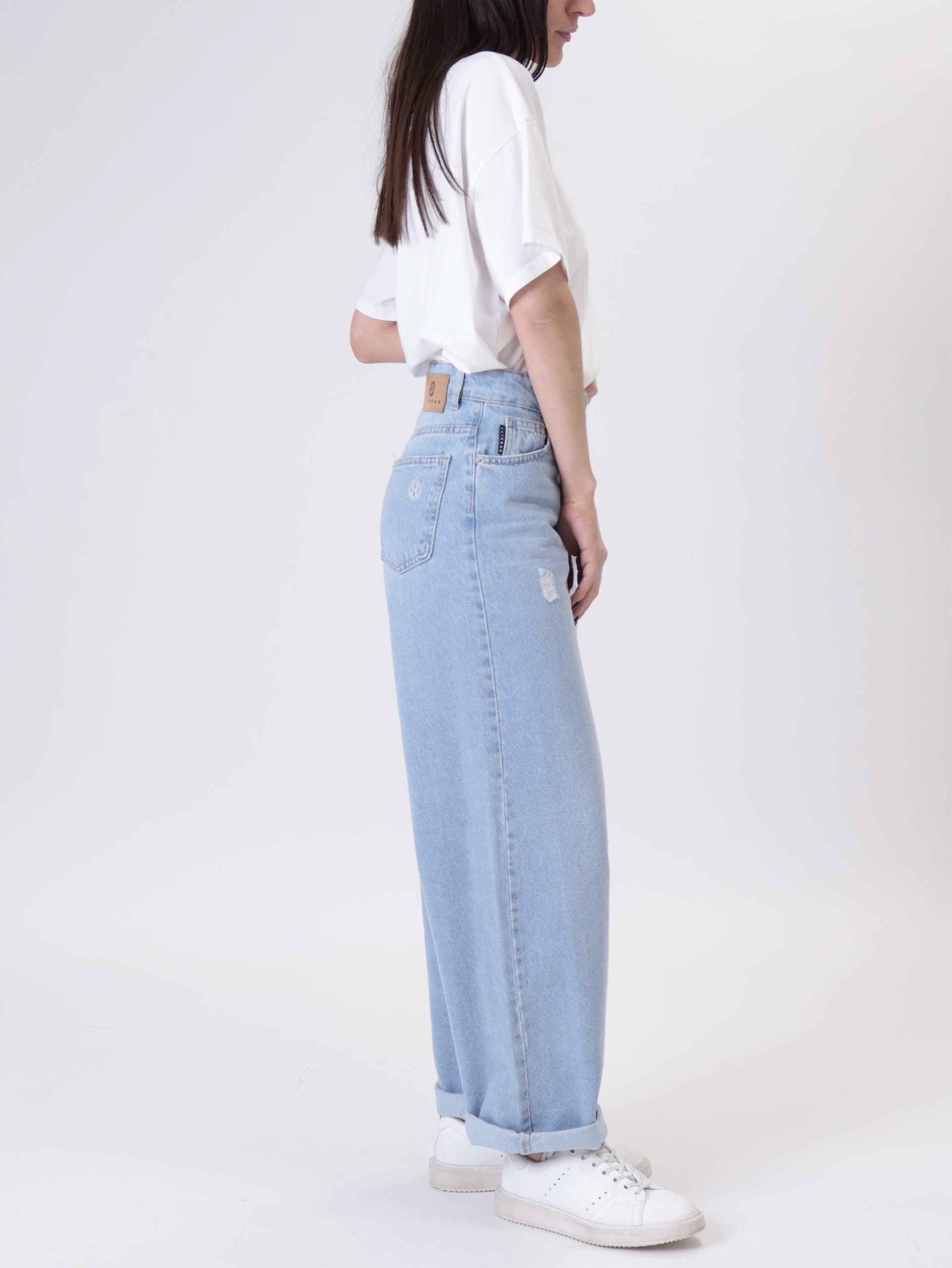 Light blue denim judo jeans