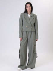 Nova crop sage jacket