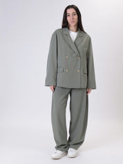 Sage green double-breasted new jacket