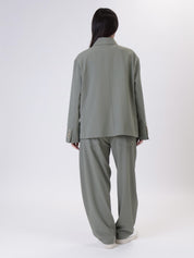 Sage green double-breasted new jacket