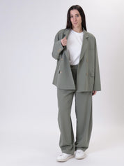 Sage green double-breasted new jacket