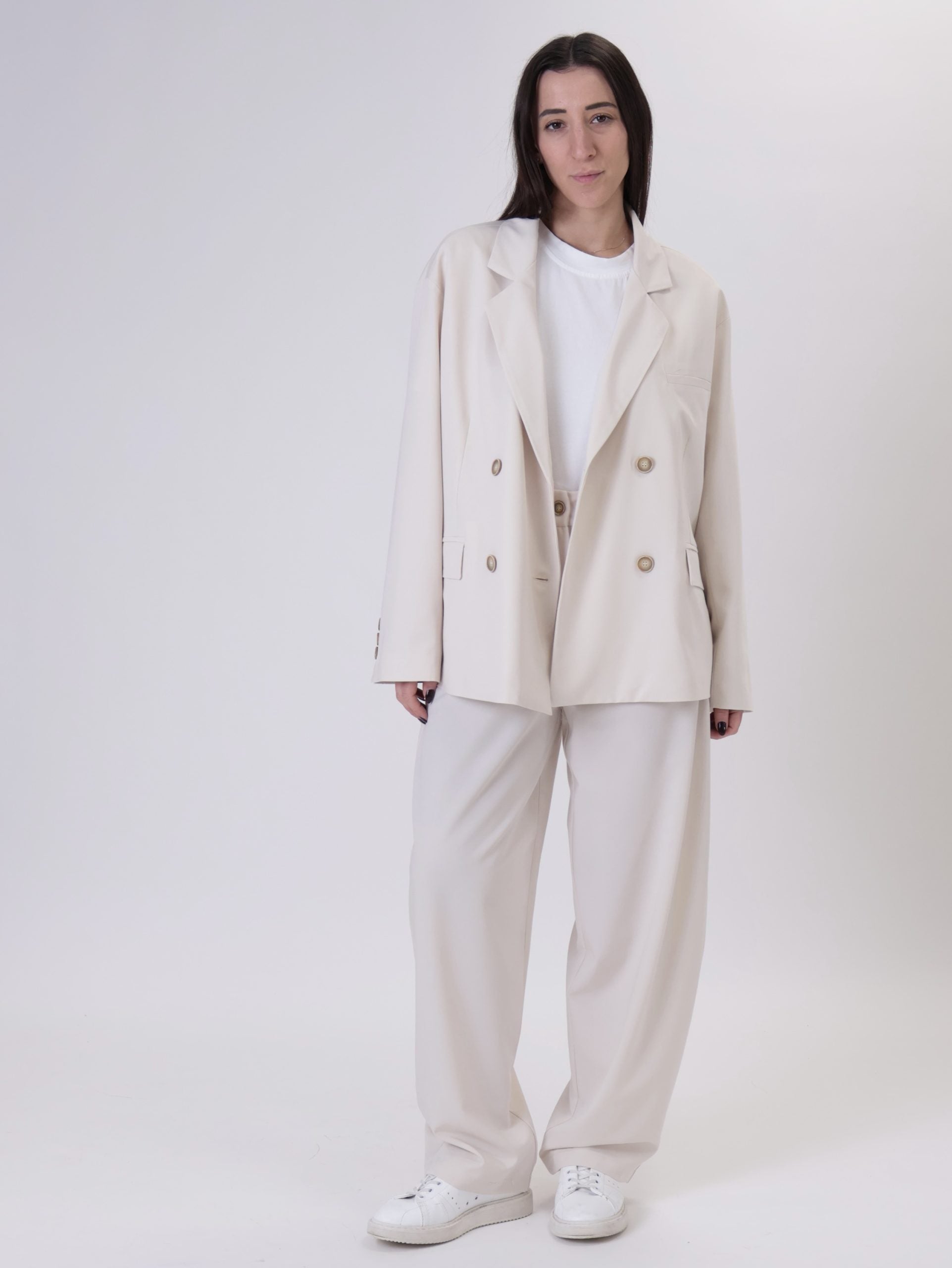 New double-breasted butter jacket