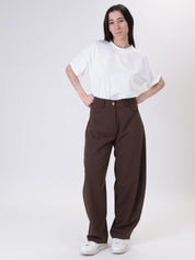 Nova barrel trousers brown