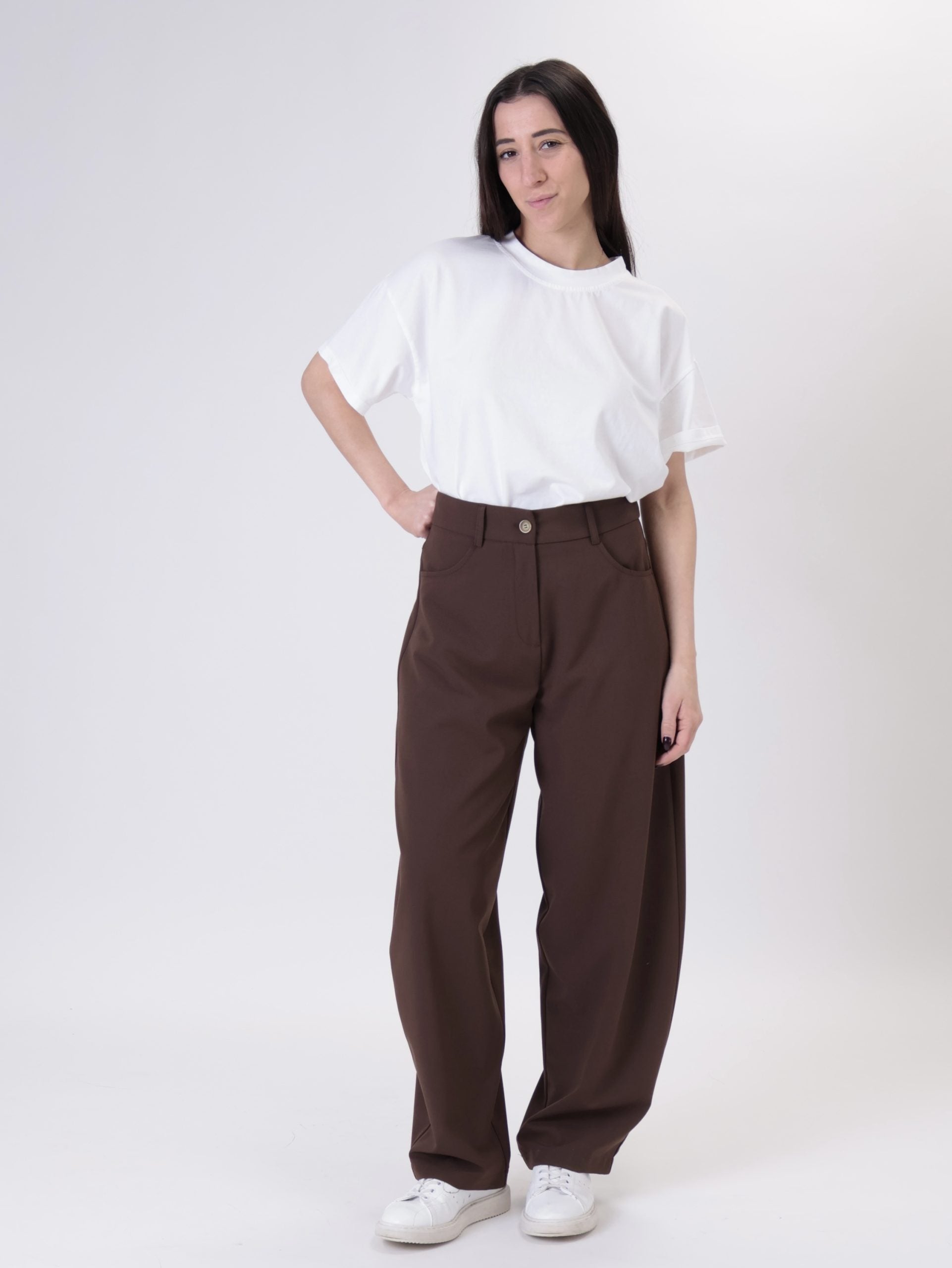 Nova barrel trousers brown