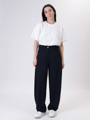 New blue barrel trousers
