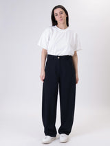 New blue barrel trousers