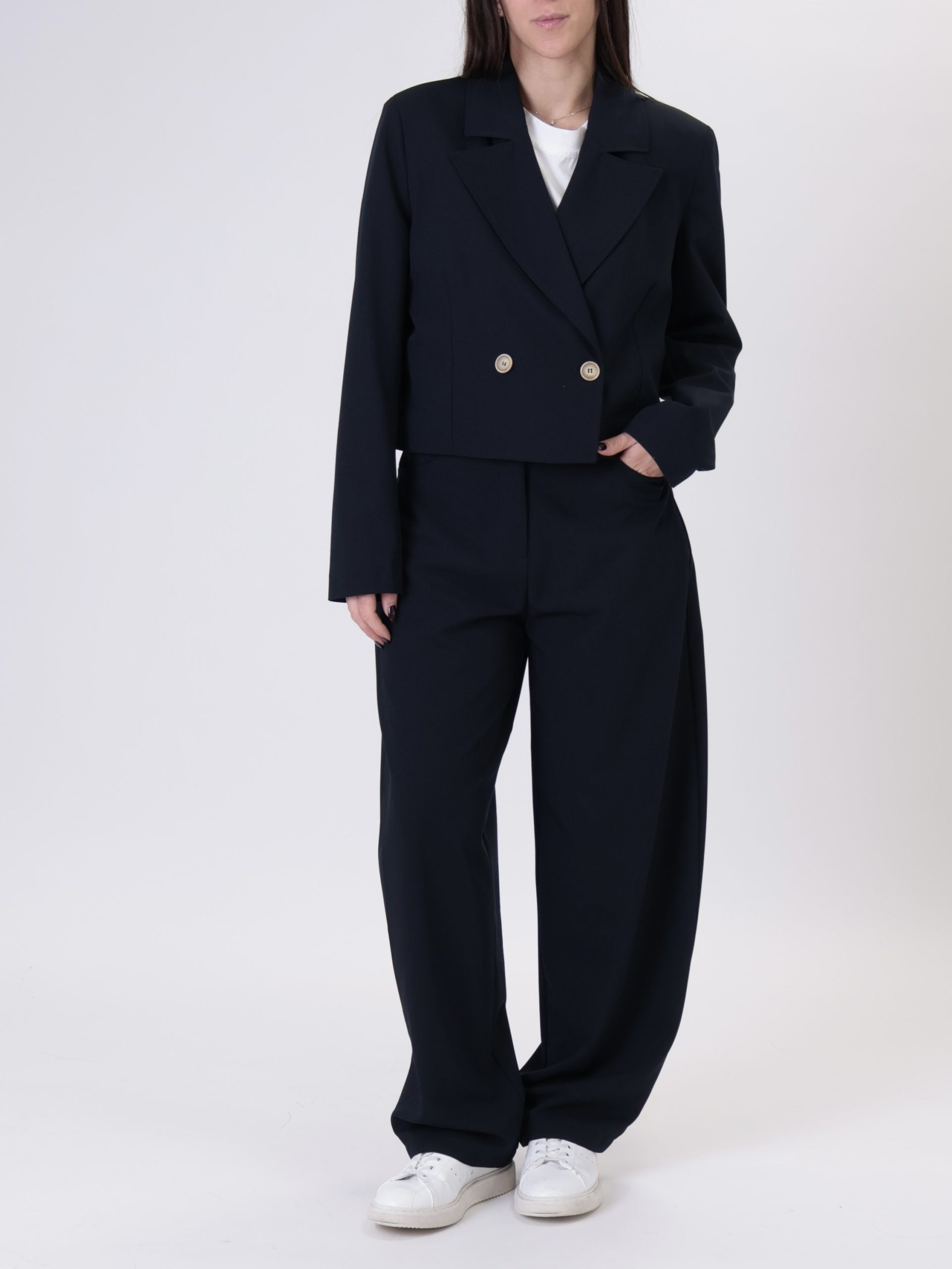 New blue cropped jacket