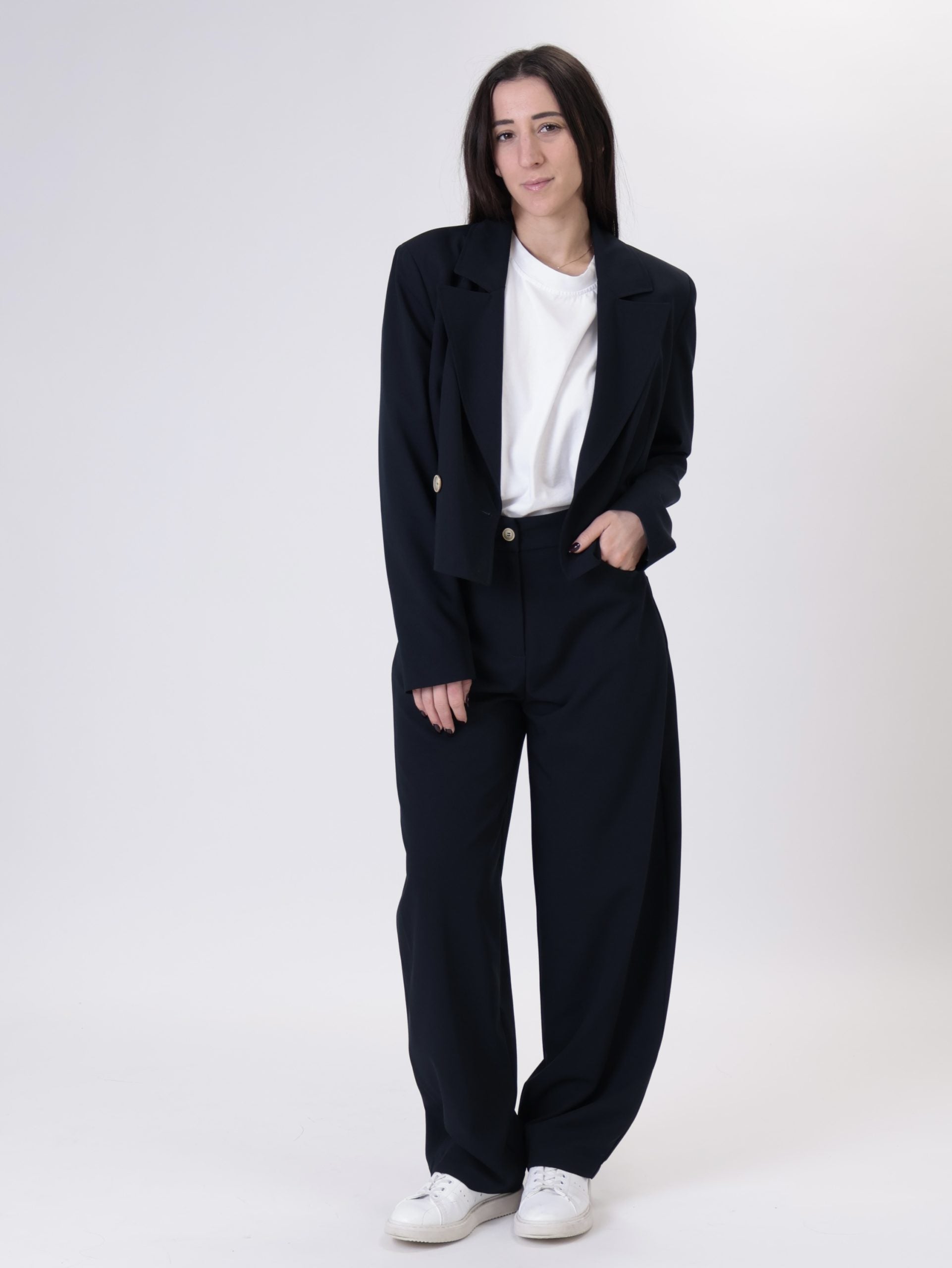 New blue cropped jacket