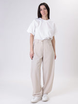 New barrel trousers, beige