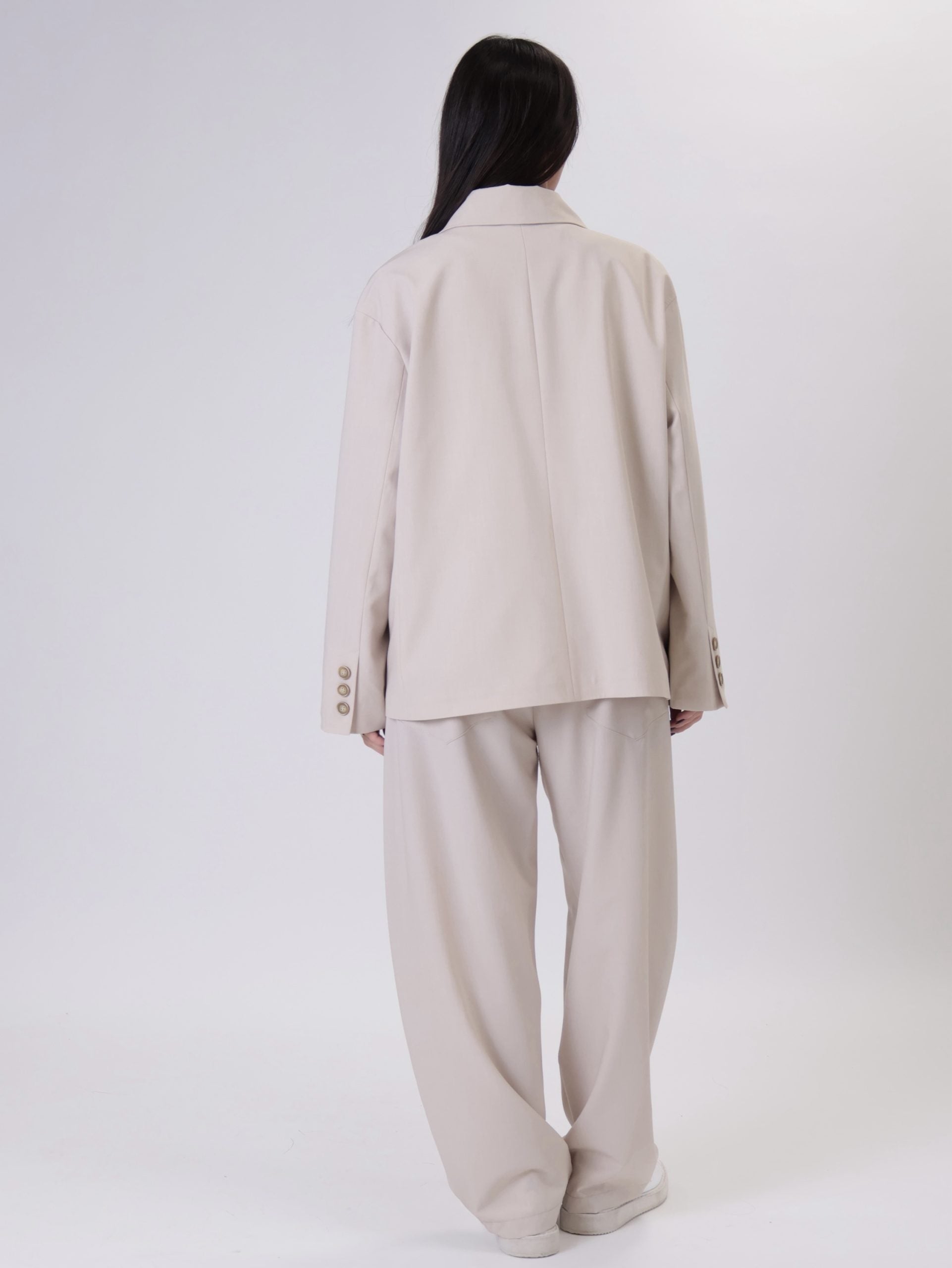 New beige double-breasted jacket