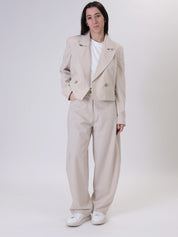 New barrel trousers, beige