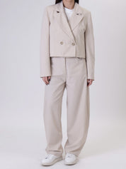 New barrel trousers, beige