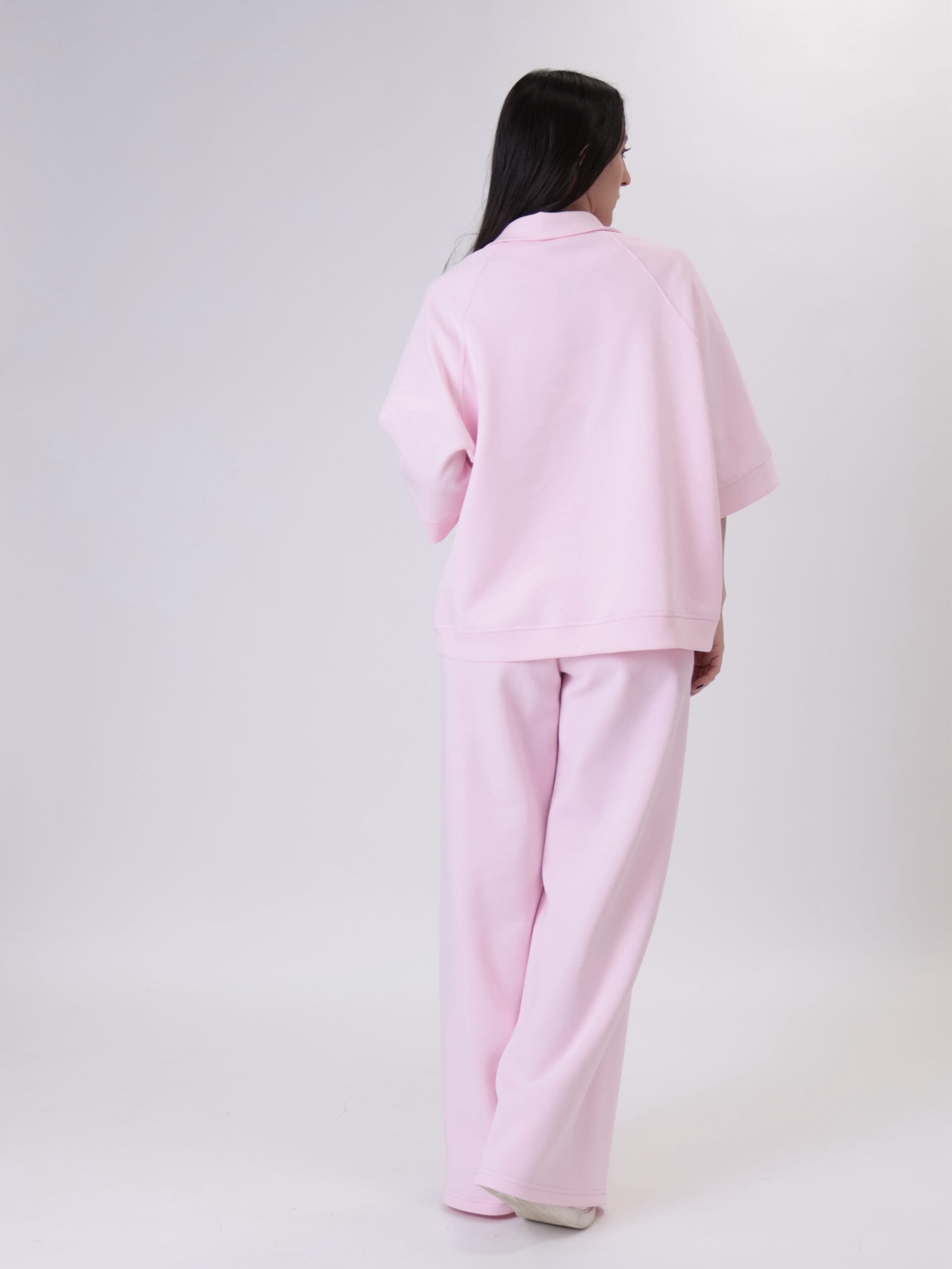 Giulia pink palazzo trousers