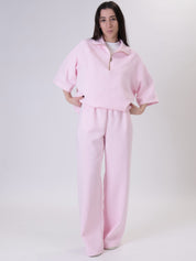 Pink Giulia Half-Zip Sweatshirt