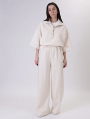 Giulia ivory palazzo trousers