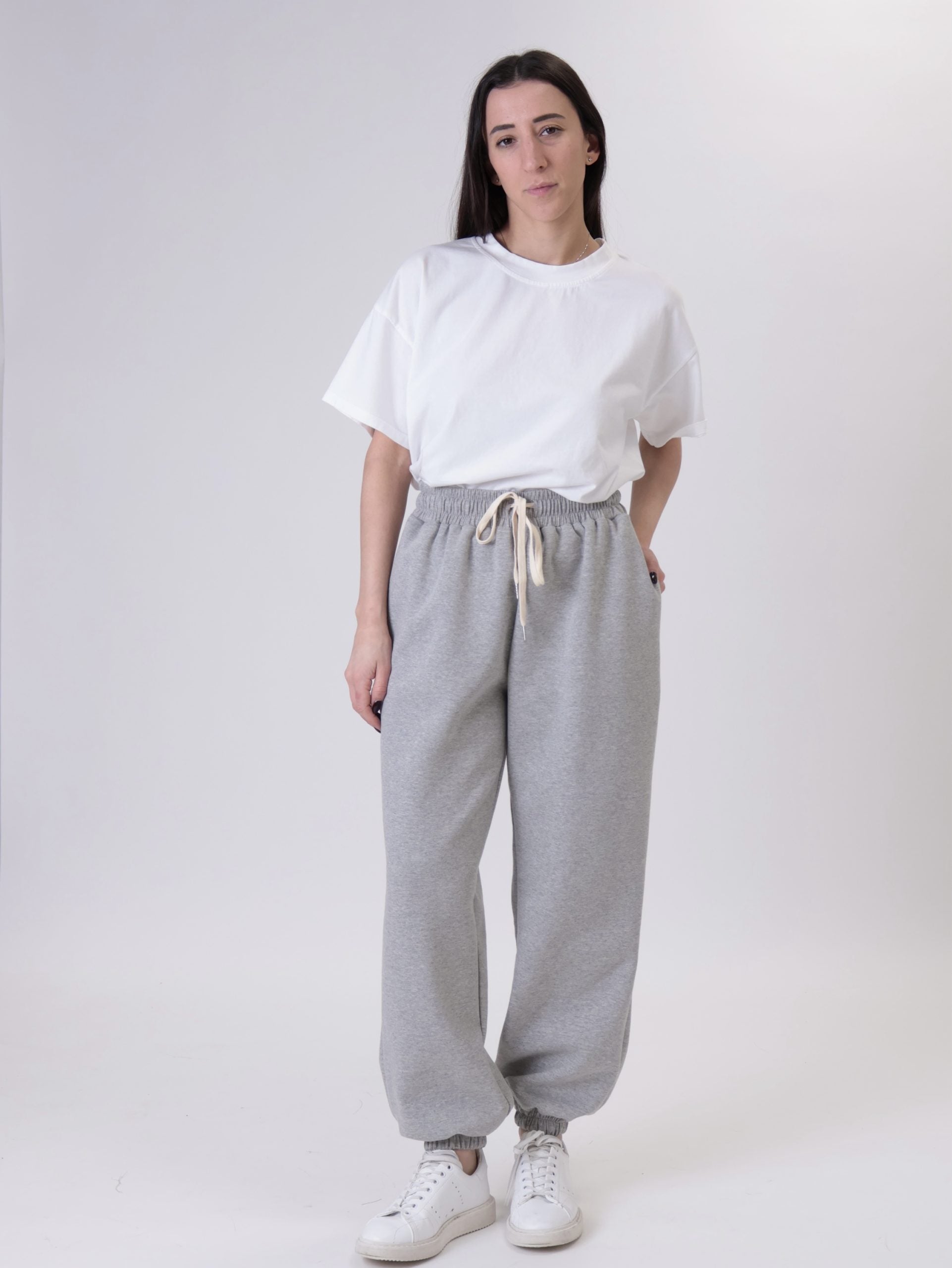 Giulia gray cuff trousers