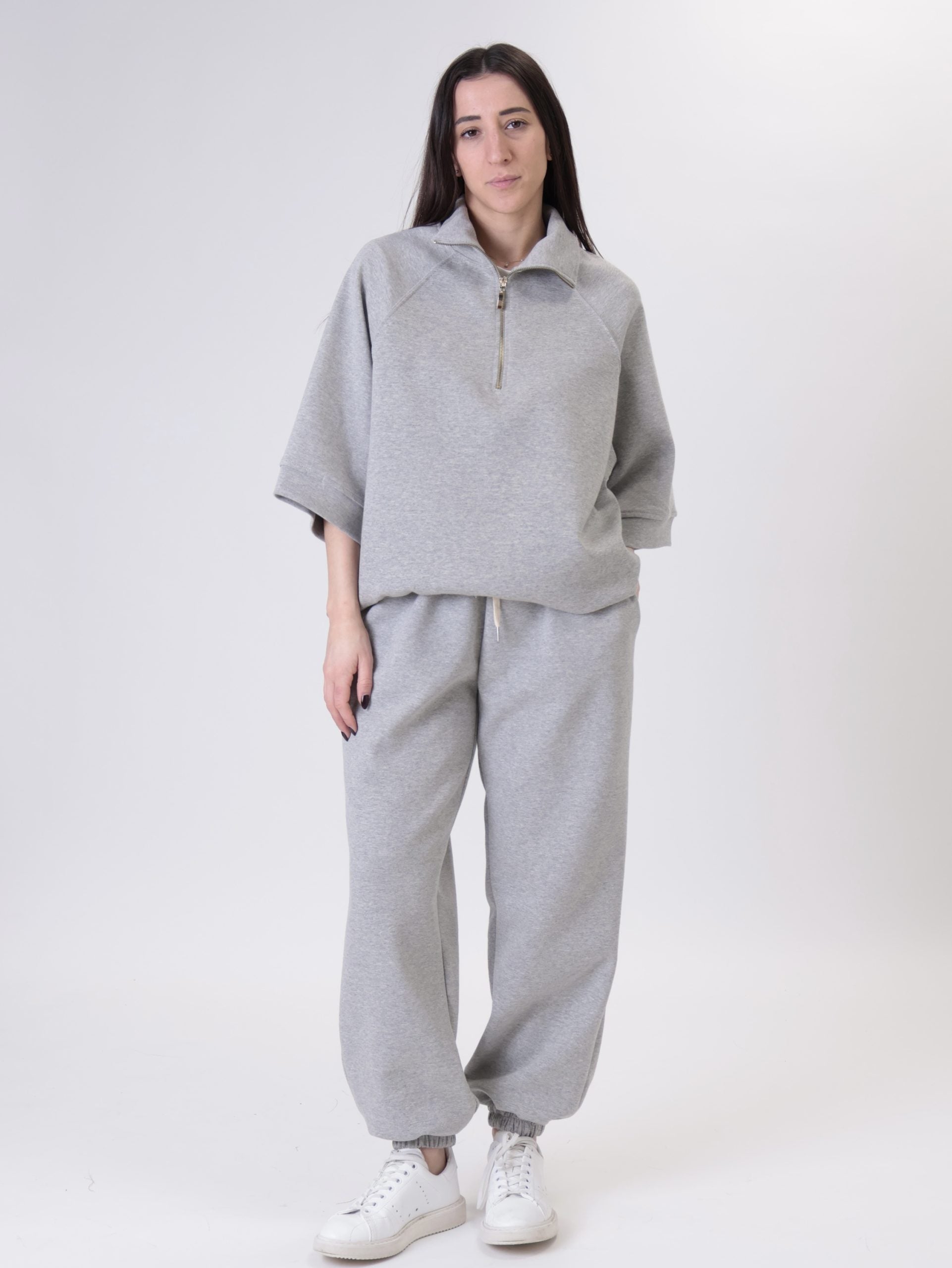 Giulia gray cuff trousers