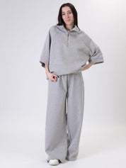 Giulia Half-Zip Sweatshirt - Grey