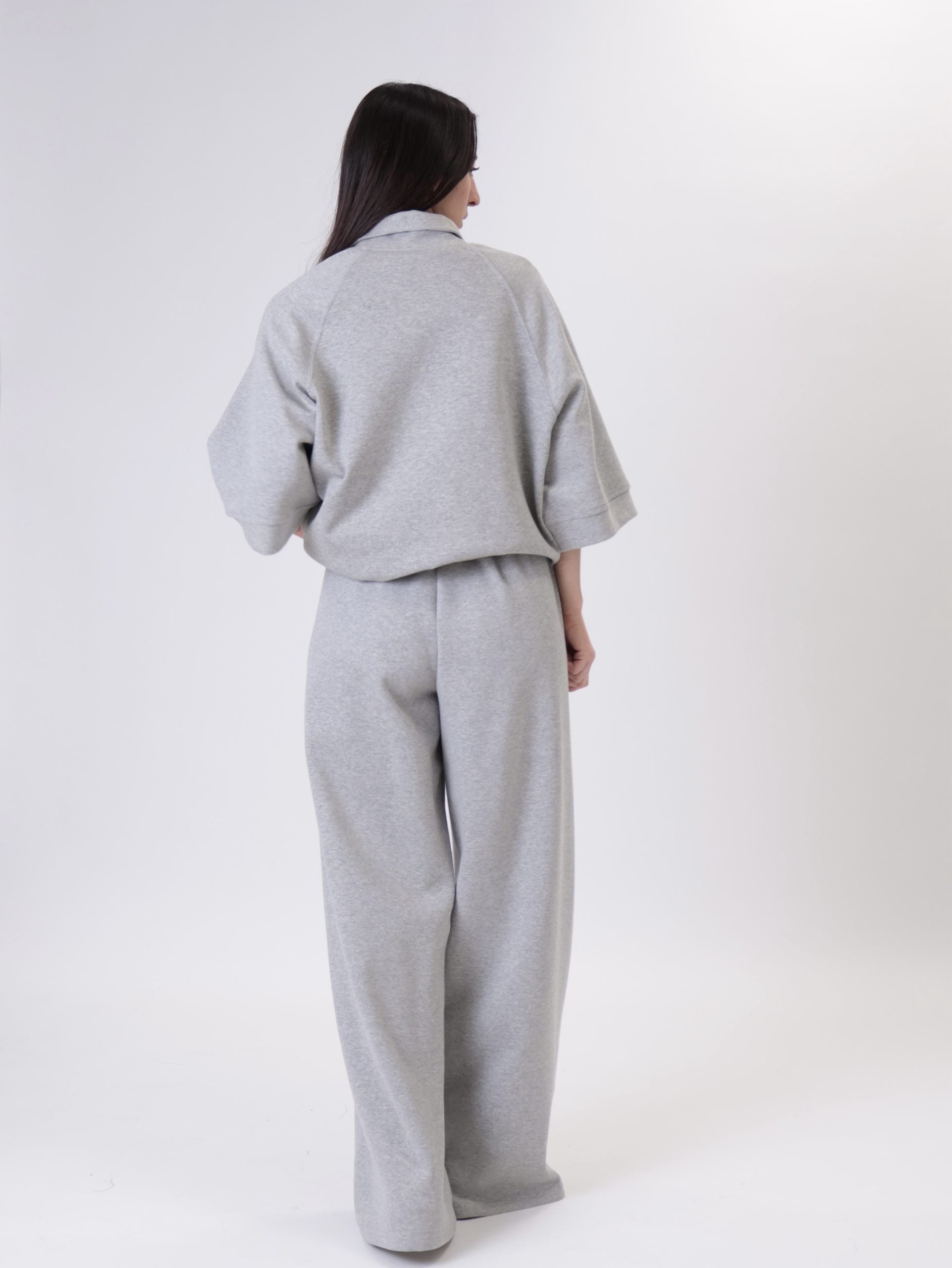Giulia grey palazzo trousers