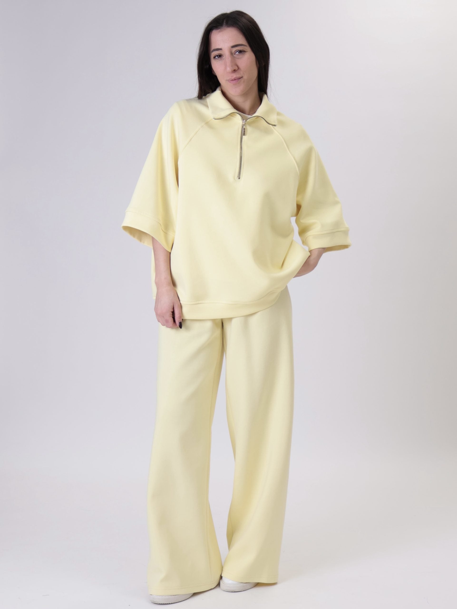 Giulia half-zip sweatshirt yellow