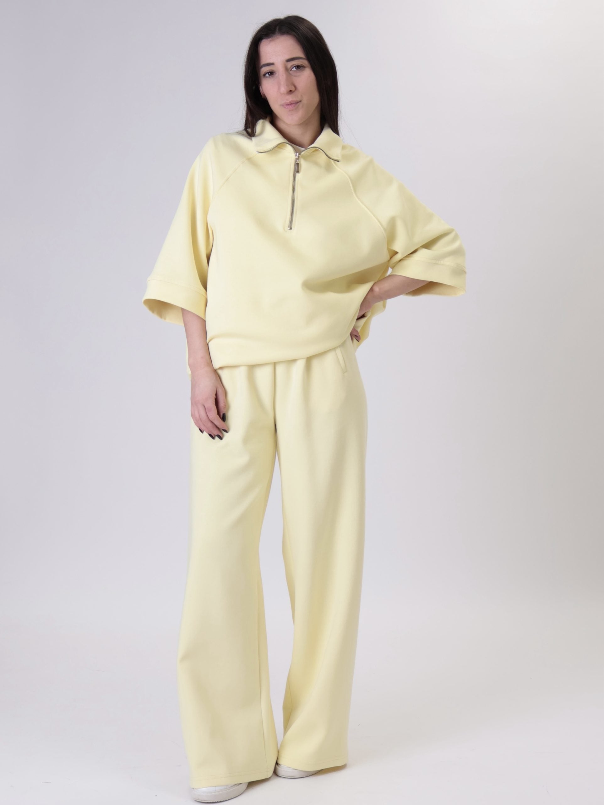 Giulia yellow palazzo trousers
