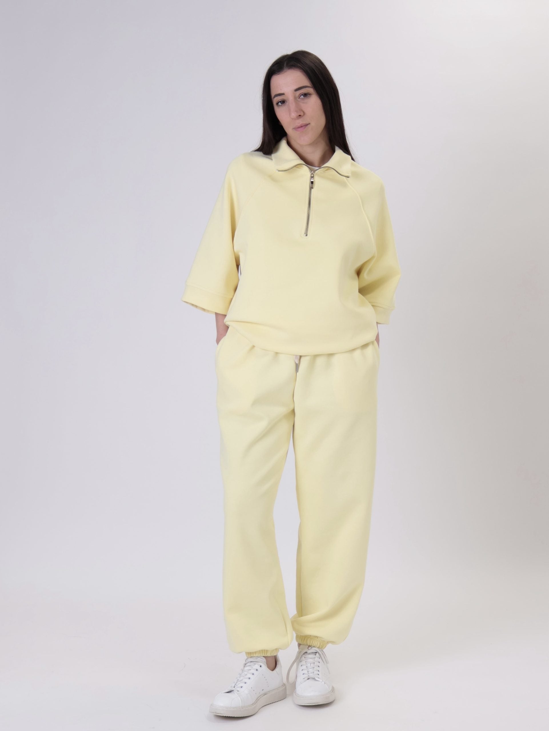 Giulia half-zip sweatshirt yellow