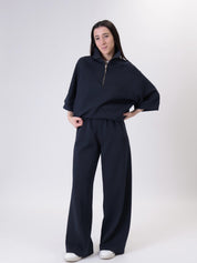 Giulia wide-leg trousers in blue