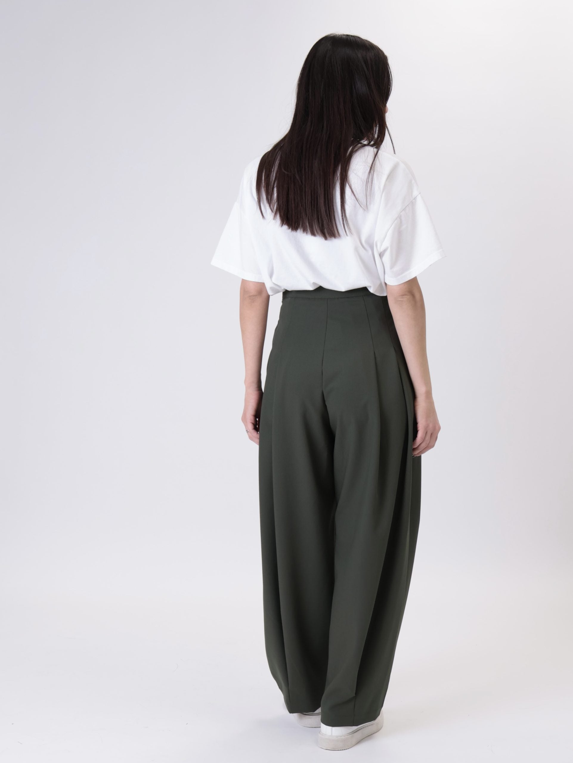 Military pleated trousers