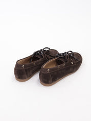 Mocassino barca suola piatta moro