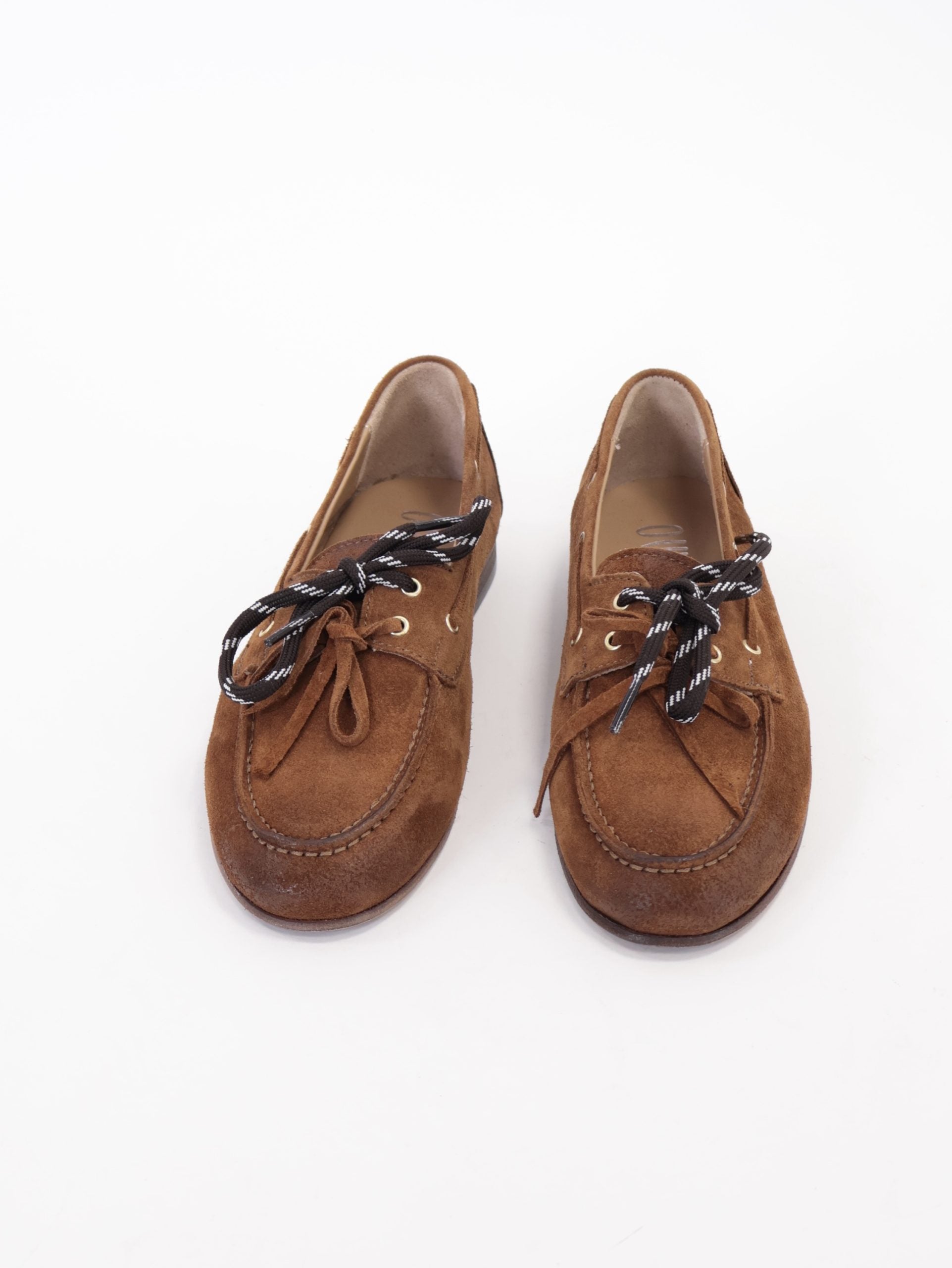 Boat loafer leather heel