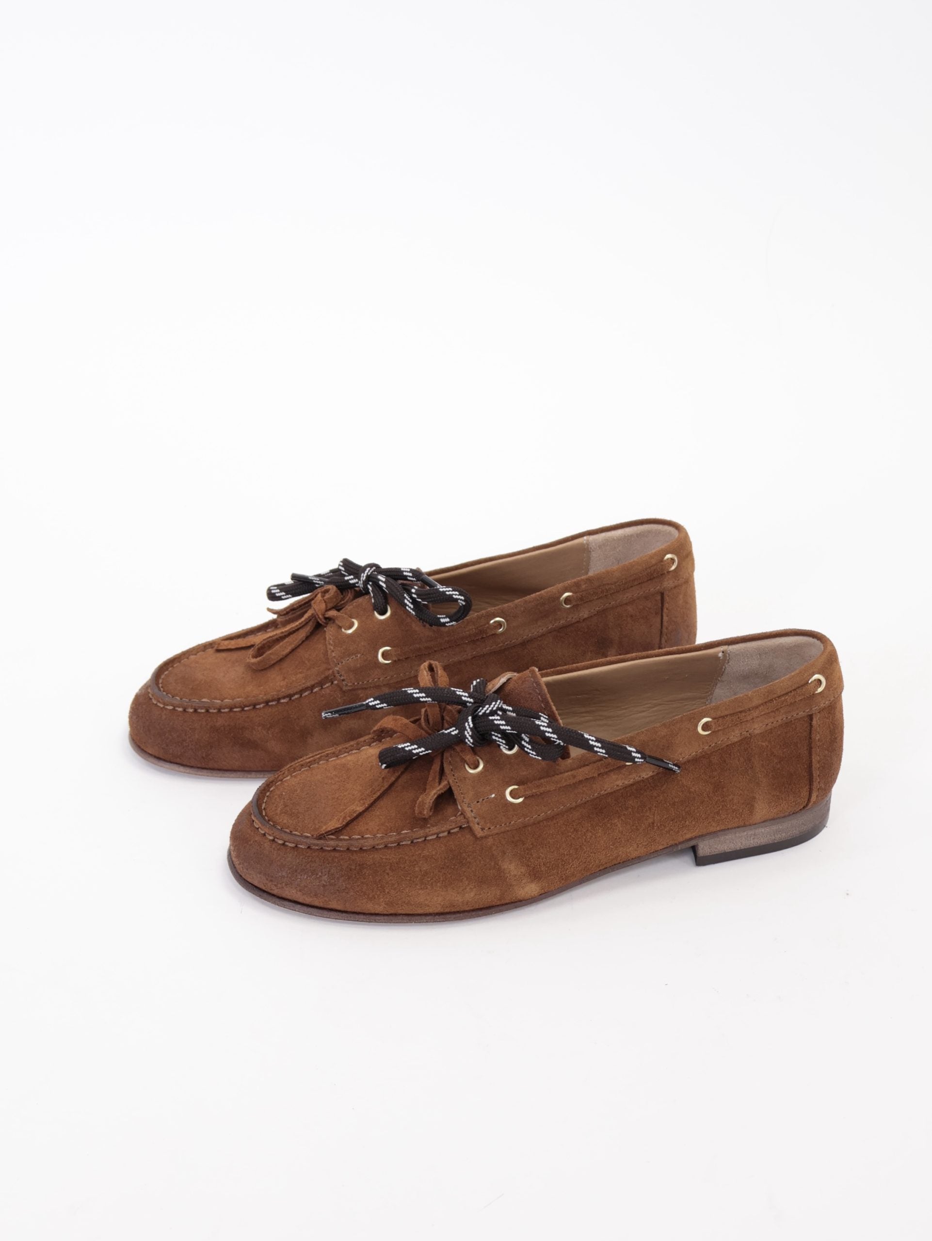 Boat loafer leather heel