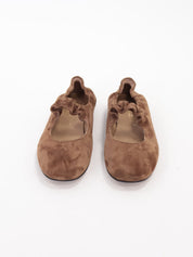 Ballerina fibbia elastica camoscio visone