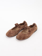 Ballerina fibbia elastica camoscio visone