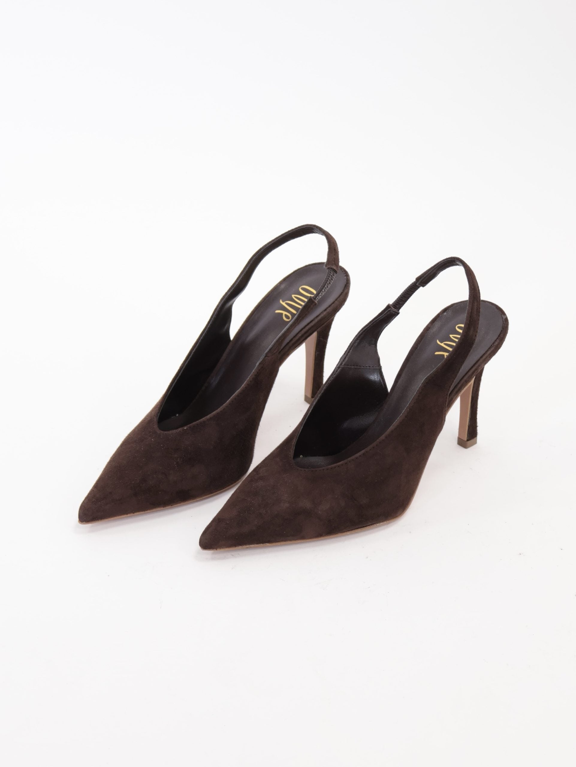 Slingback scamosciata moro