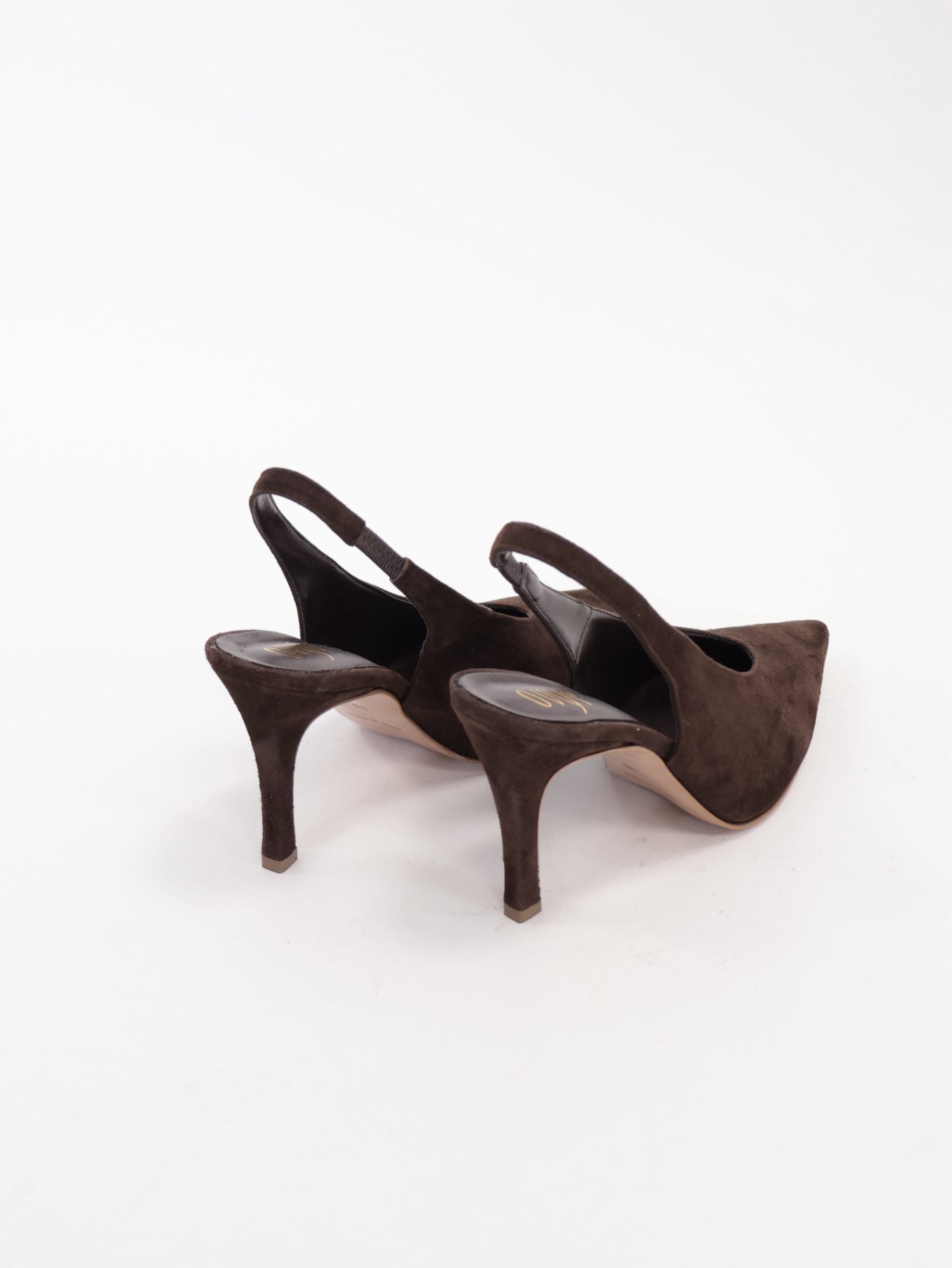 Slingback scamosciata moro