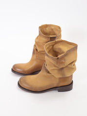 Stivaletto slouch cuoio
