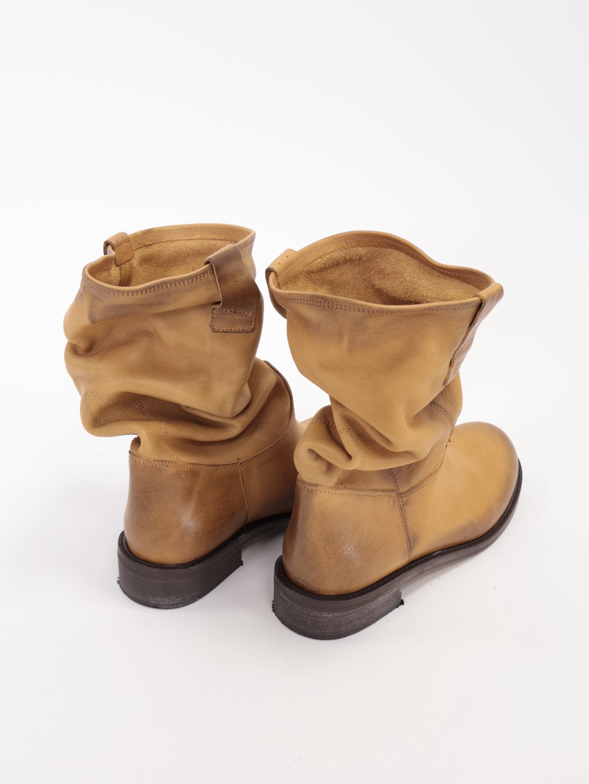 Stivaletto slouch cuoio